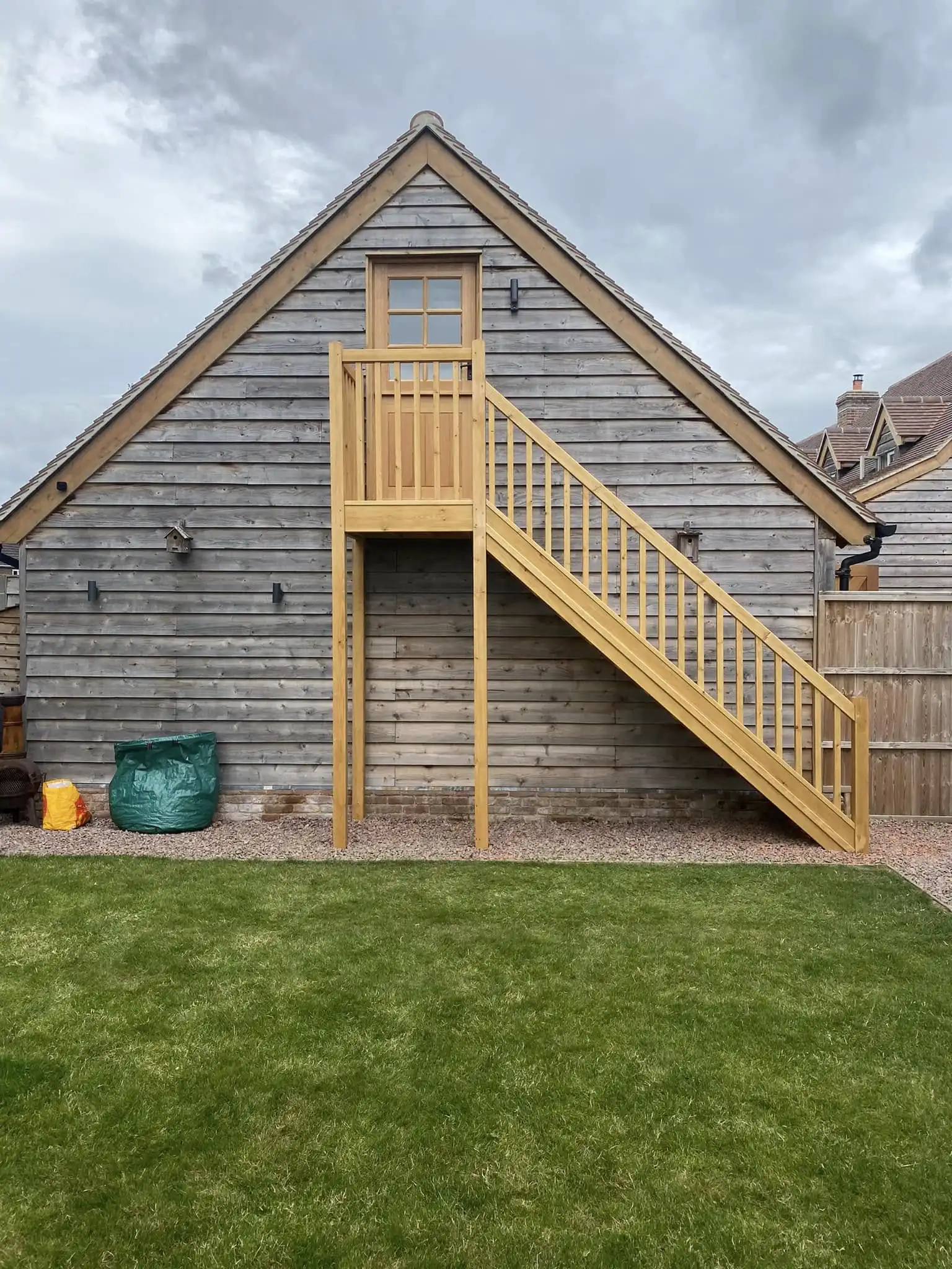 Loft home office conversion showing dedicated workspace with natural light