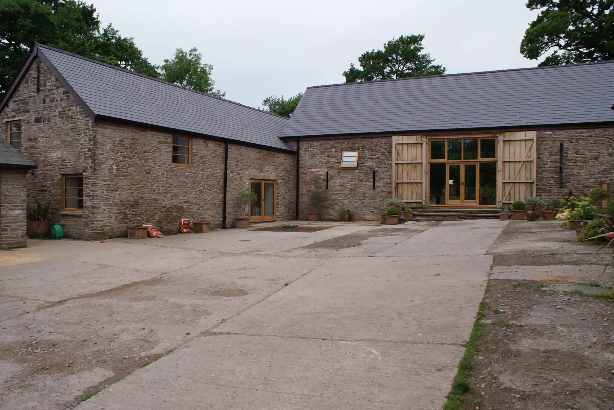 Restoration project showing before and after of period property restoration work